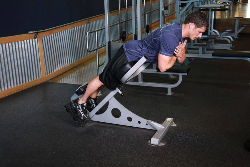 Back Extension exercise demonstration, targeting the back