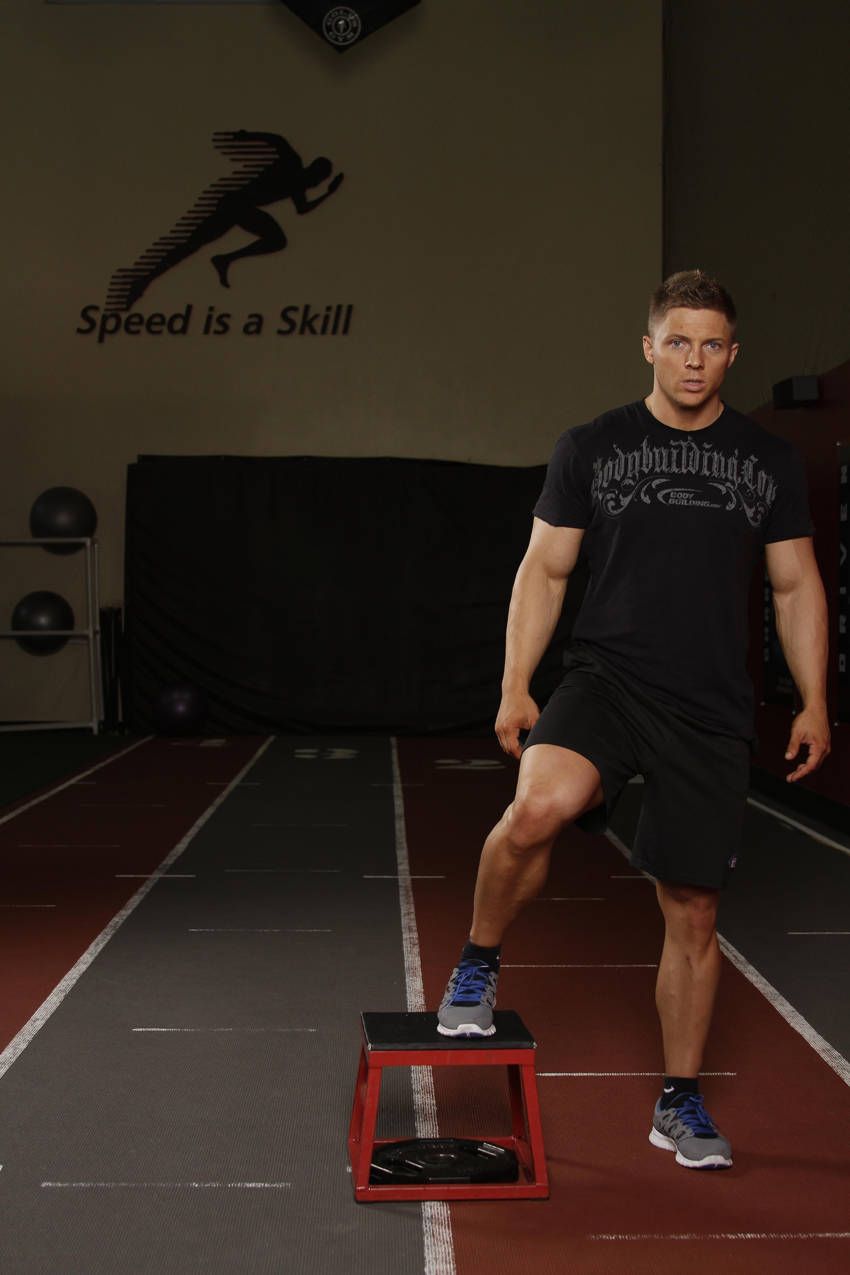 Lateral Box Shuffle exercise demonstration — targets the calves