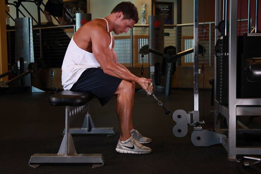 Wrist Curl exercise demonstration — targets the forearms