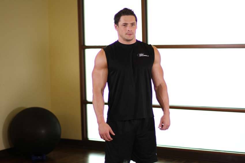 Cross-Body Shoulder Stretch exercise demonstration — targets the shoulders