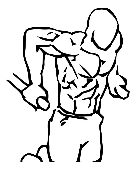 Tricep Dip exercise demonstration, targeting the triceps