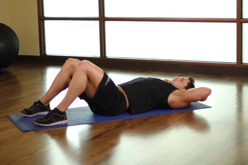 Knee-to-Chest Stretch exercise demonstration — targets the back