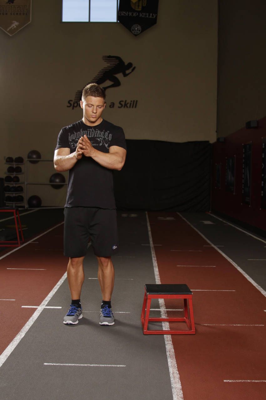 Lateral Box Jump exercise demonstration — targets the glutes