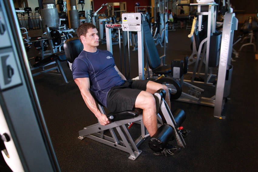 Leg Extension exercise demonstration — targets the quads