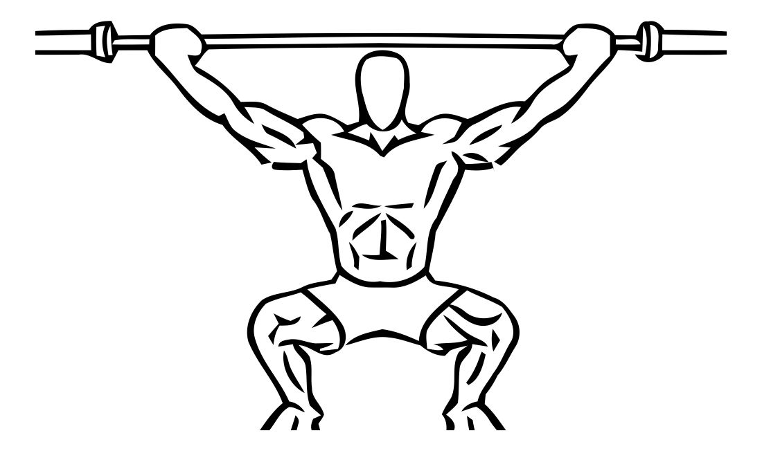 Overhead Squat demonstration, start of the movement, targeting the quads