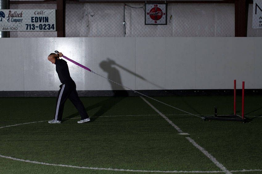 Overhead Tricep Extension exercise demonstration — targets the triceps