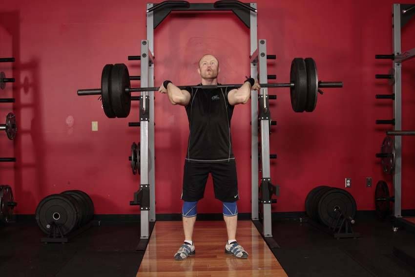 Push Jerk exercise demonstration — targets the shoulders