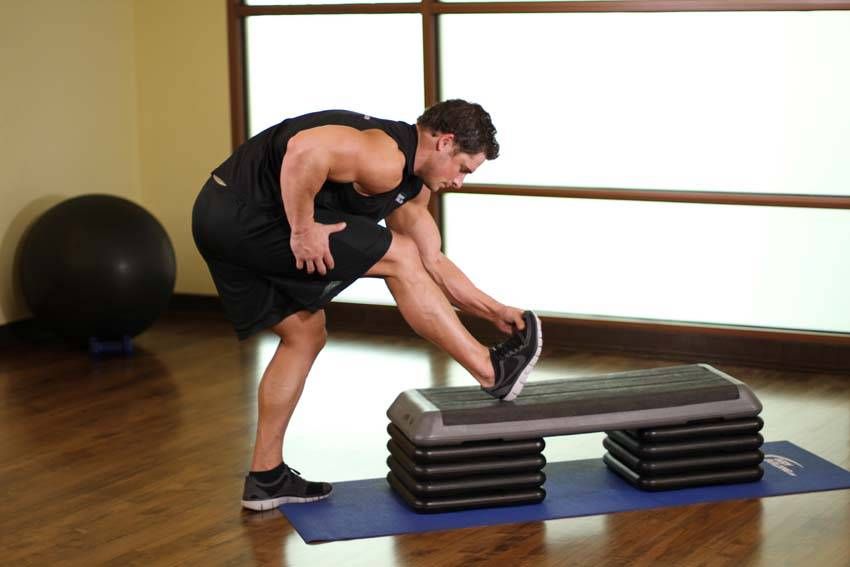Standing Calf Stretch exercise demonstration — targets the calves