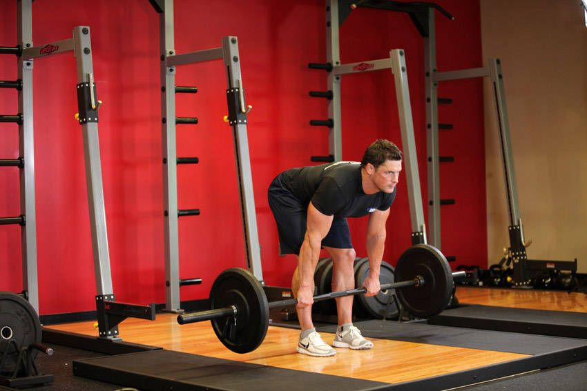 Stiff-Leg Deadlift exercise demonstration, targeting the hamstrings