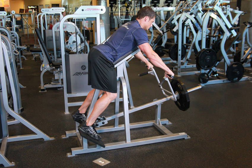 T-Bar Row exercise demonstration, targeting the back