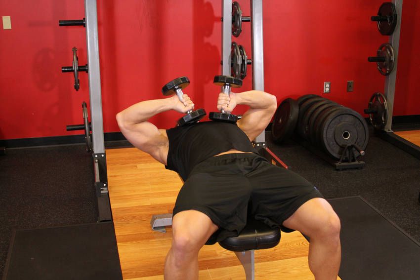 Tate Press exercise demonstration, targeting the triceps