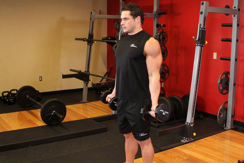 Zottman Curl exercise demonstration, targeting the biceps